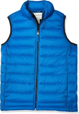 Amazon Essentials Boys and Toddlers' Lightweight Water-Resistant Packable Hooded Puffer Vest