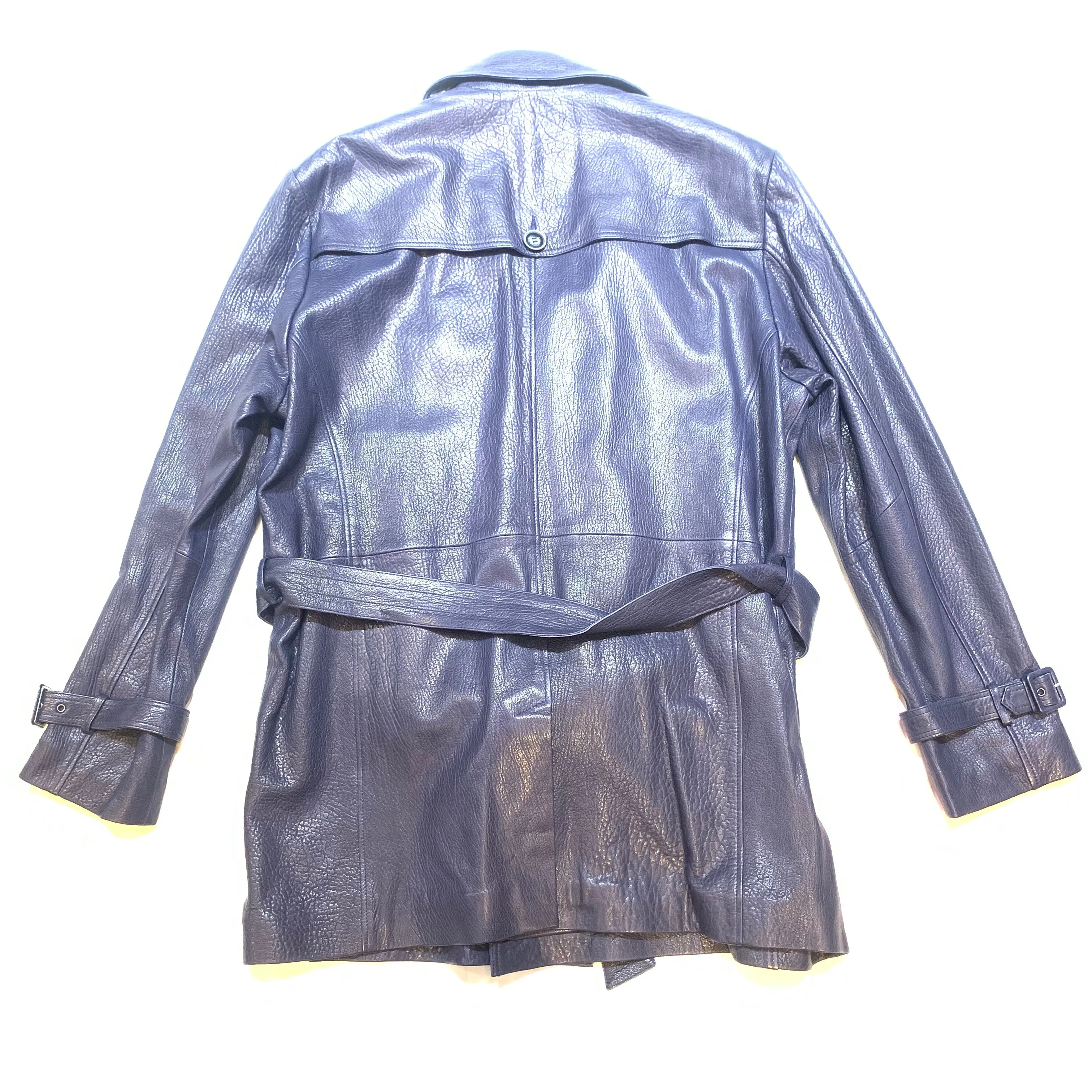 Barya NewYork Navy Lambskin Trench Jacket