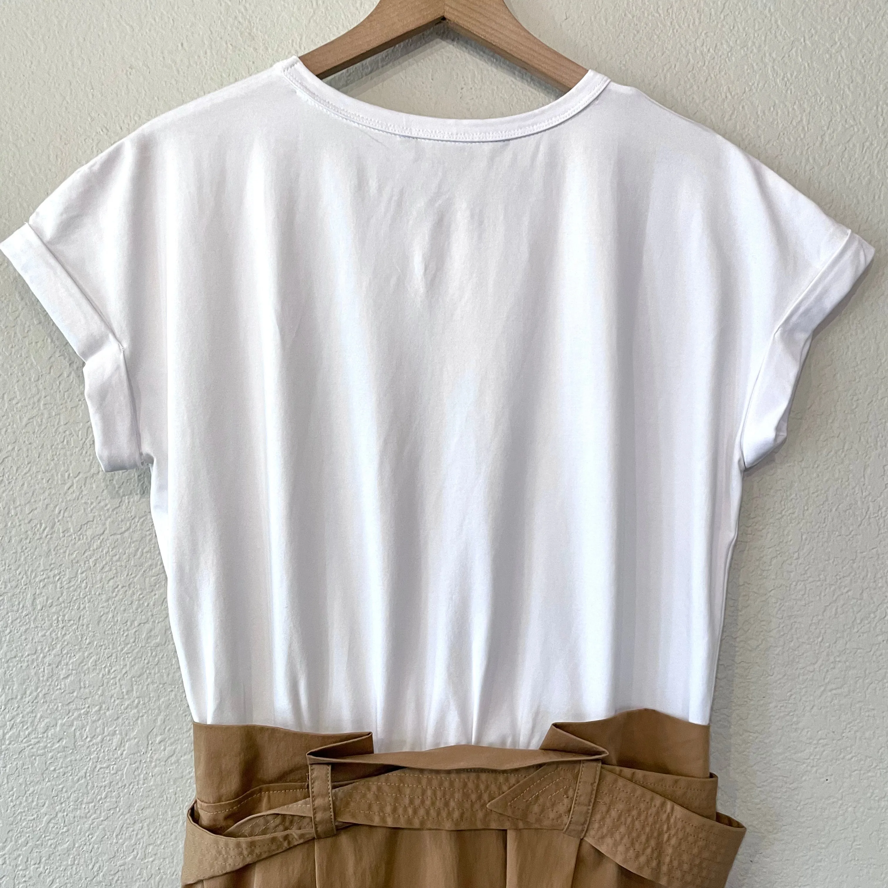 Belted Trench Skirt Dress