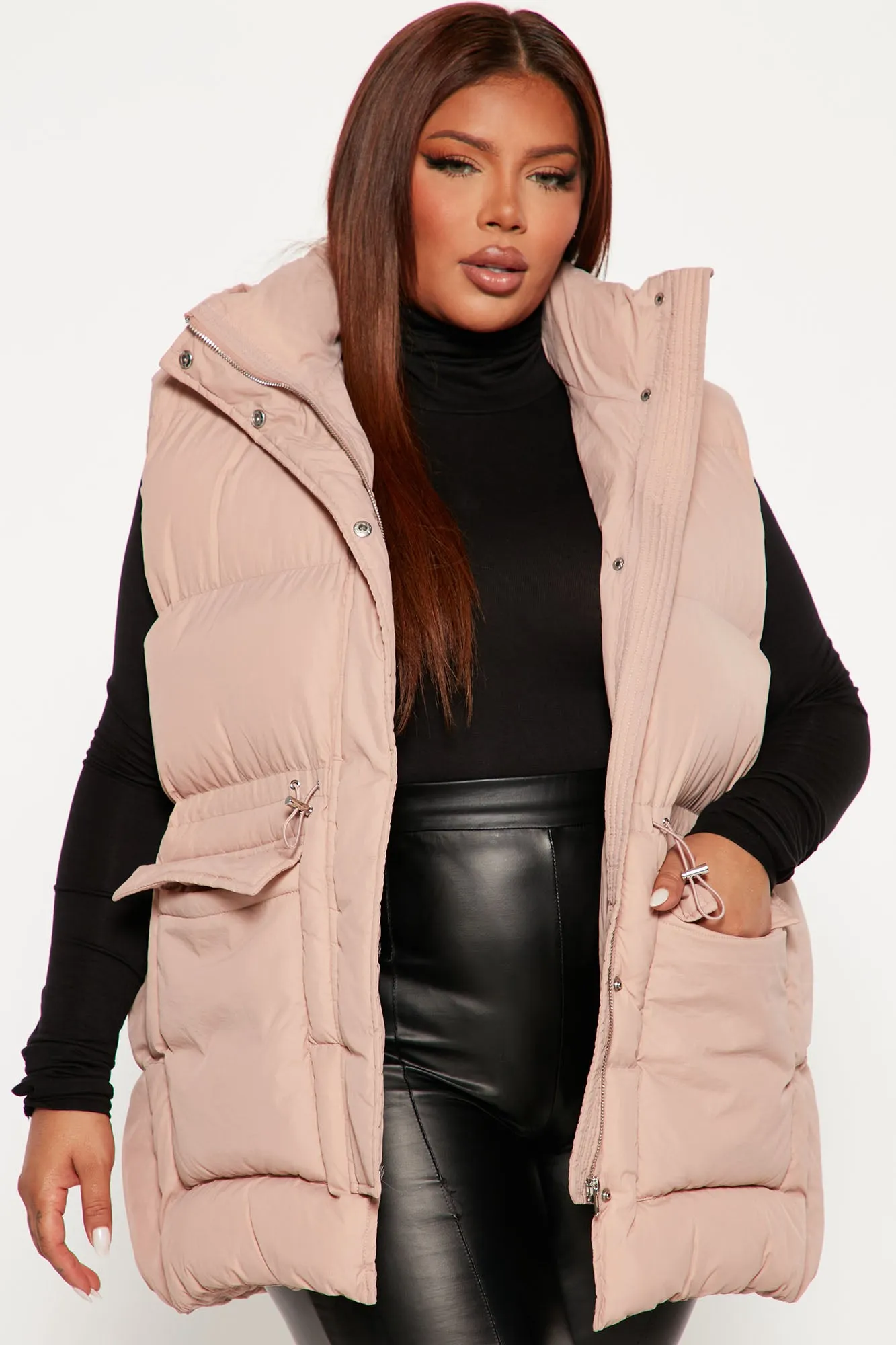 Between Us Puffer Vest - Pink