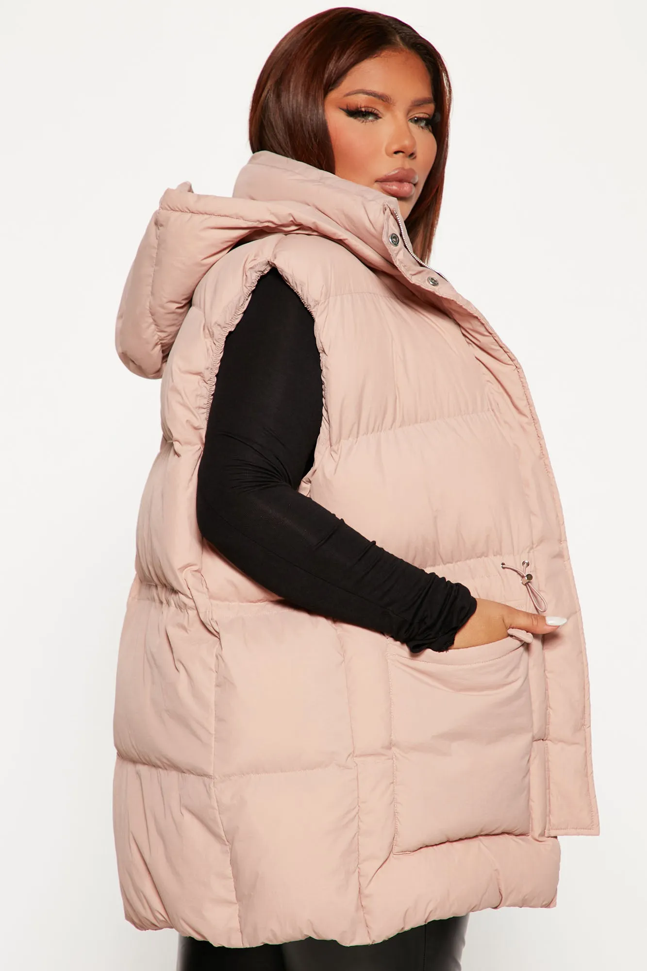 Between Us Puffer Vest - Pink