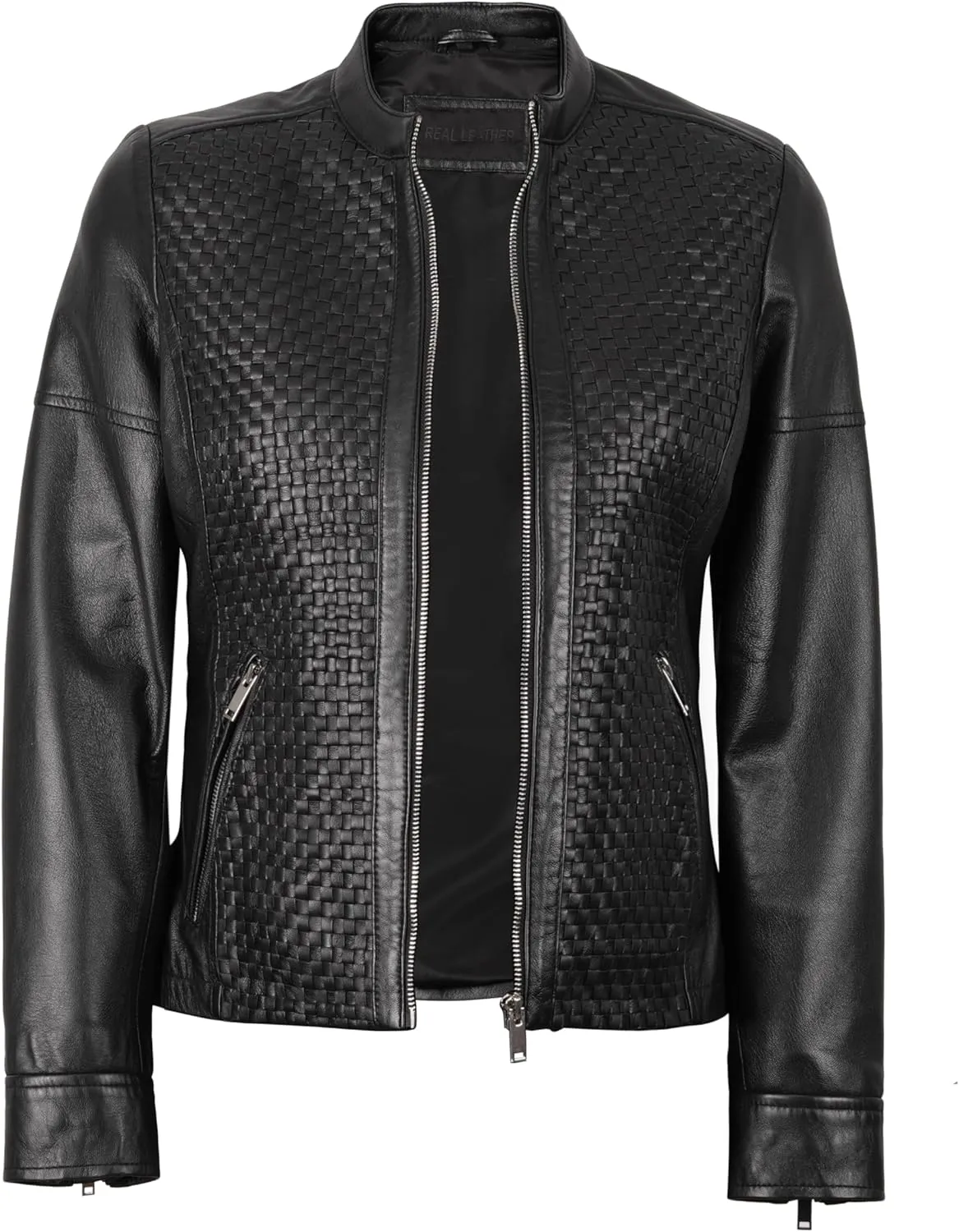 Blingsoul Real Leather Jacket For Women -Women's Cafe Racer Style Leather Jackets
