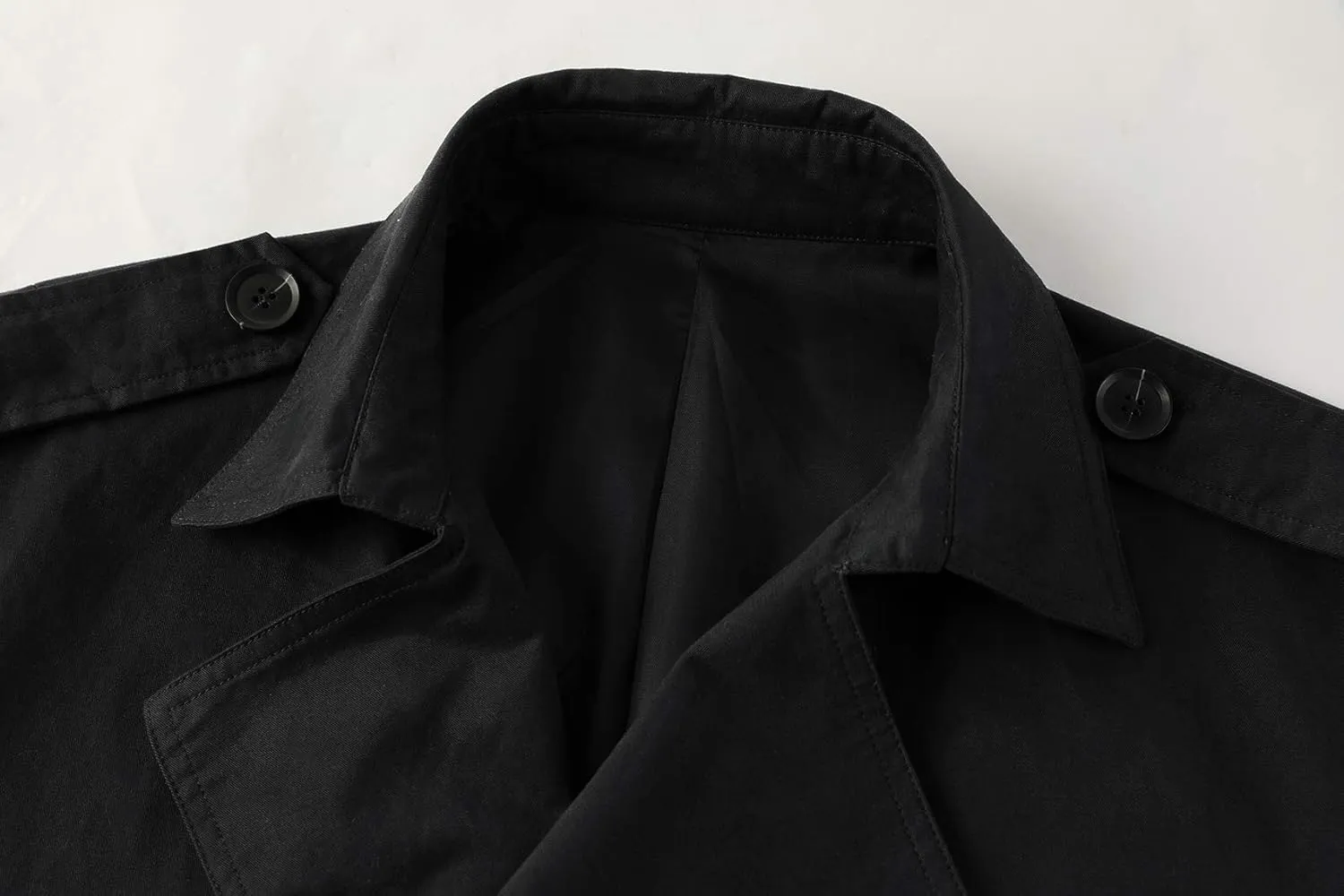 Gafeng Mens Double Breasted Trench Coat Notched Lapel Casual Slim Fit Long Windbreaker Overcoat