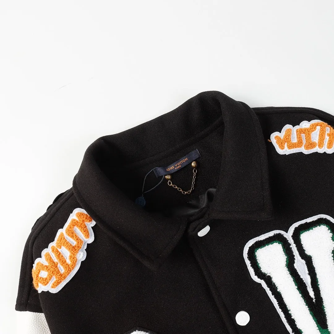 Louis Vuitton Black White Varsity Jacket