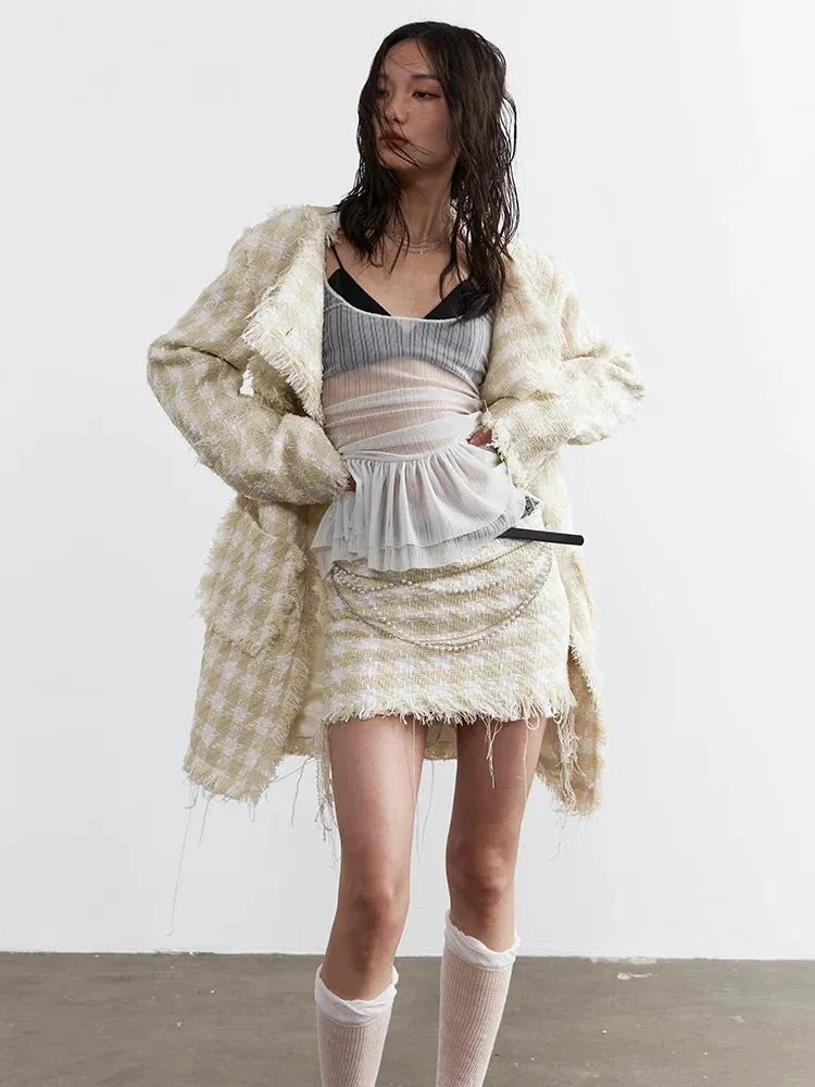 Memee Distressed Tweed Jacket