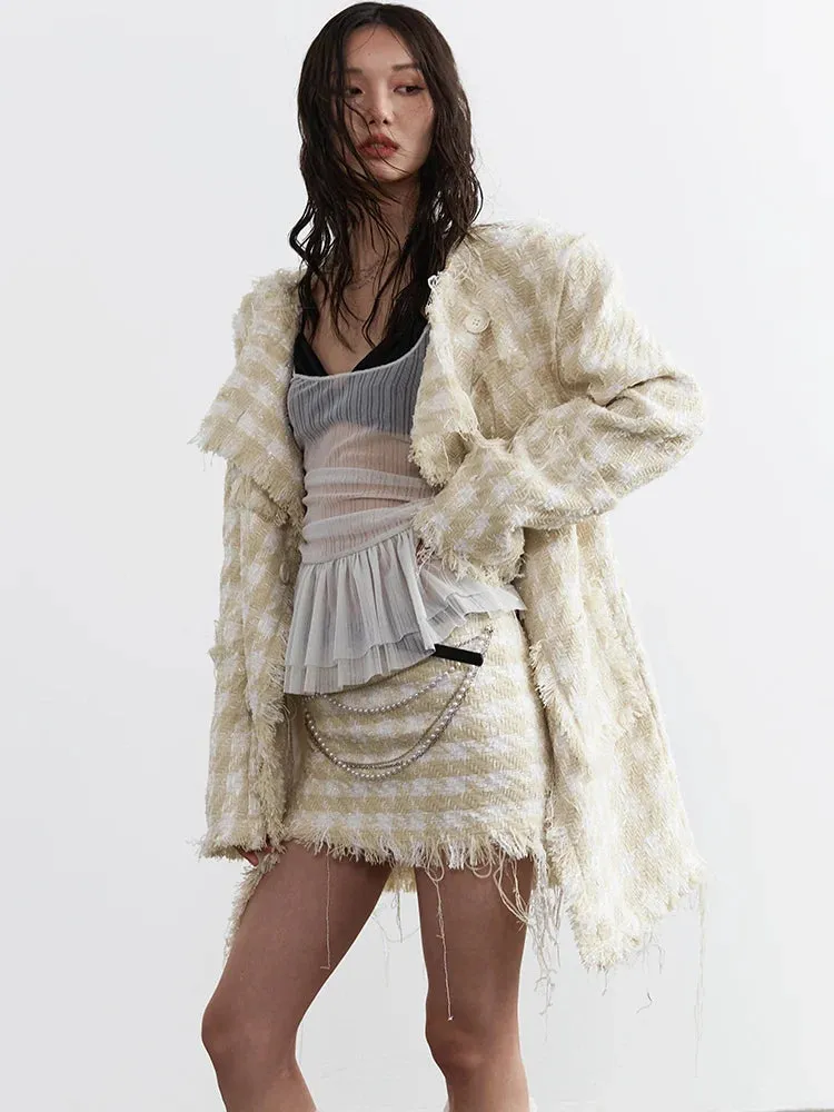 Memee Distressed Tweed Jacket