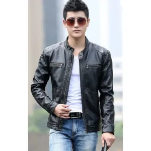 Men Faux Leather Jacket S22