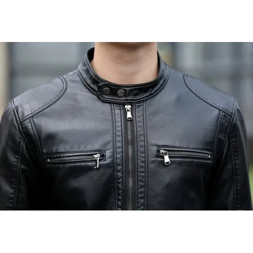 Men Faux Leather Jacket S22