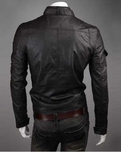 Men faux Leather jacket T3