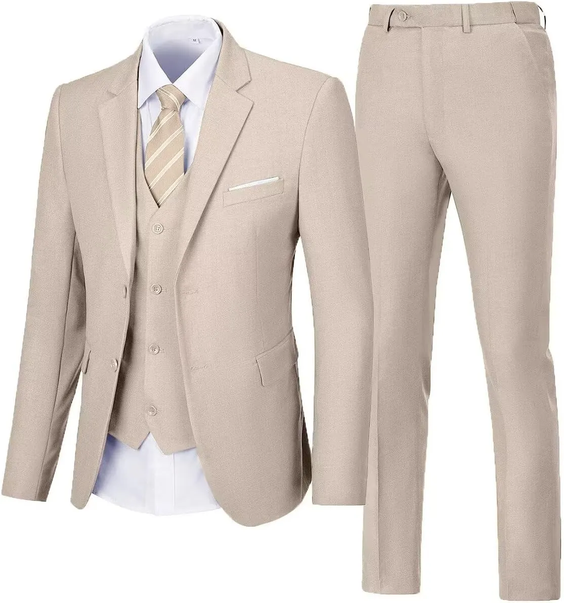 Men's Suit 3 Piece Wedding Suits 2 Buttons Slim Fit Tuxedo Set for Men Prom Casual Business Man Jacket Blazer Vest Pant