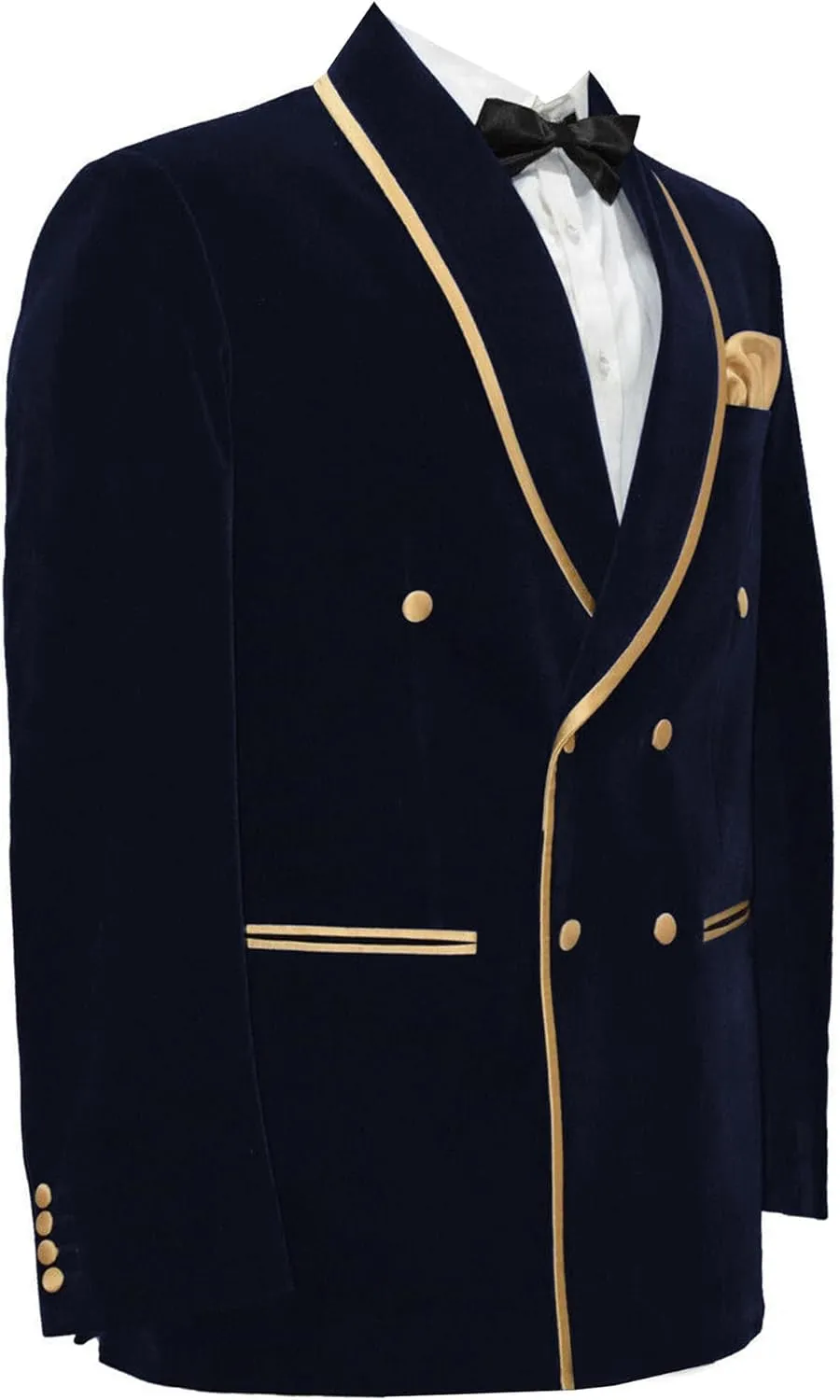 Men's Vintage Velvet Smoking Jacket Shawl Lapel Double Breasted Blazer Tuxedo for Wedding Prom Dinner