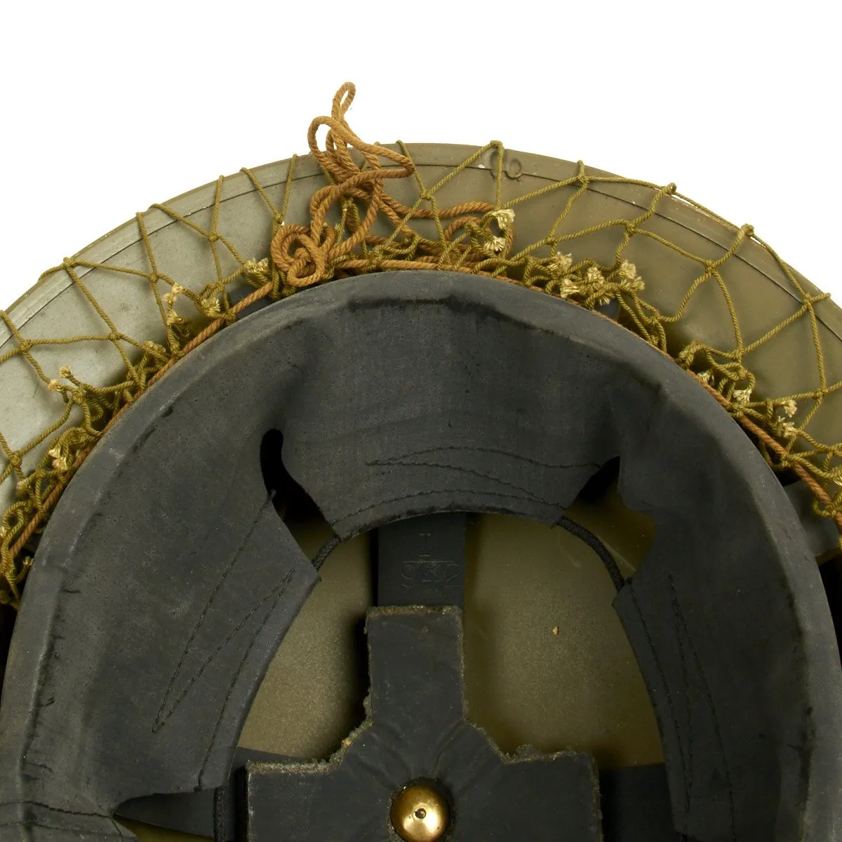Original Canadian WWII Brodie MkII Steel Helmet with Net - Dated 1942