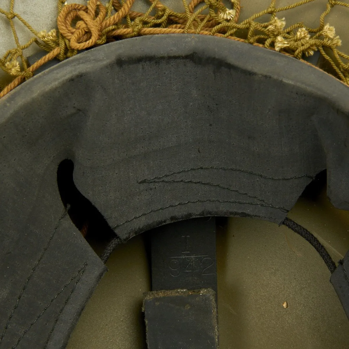 Original Canadian WWII Brodie MkII Steel Helmet with Net - Dated 1942