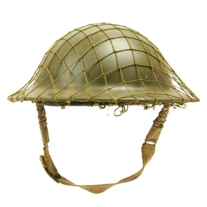 Original Canadian WWII Brodie MkII Steel Helmet with Net - Dated 1942