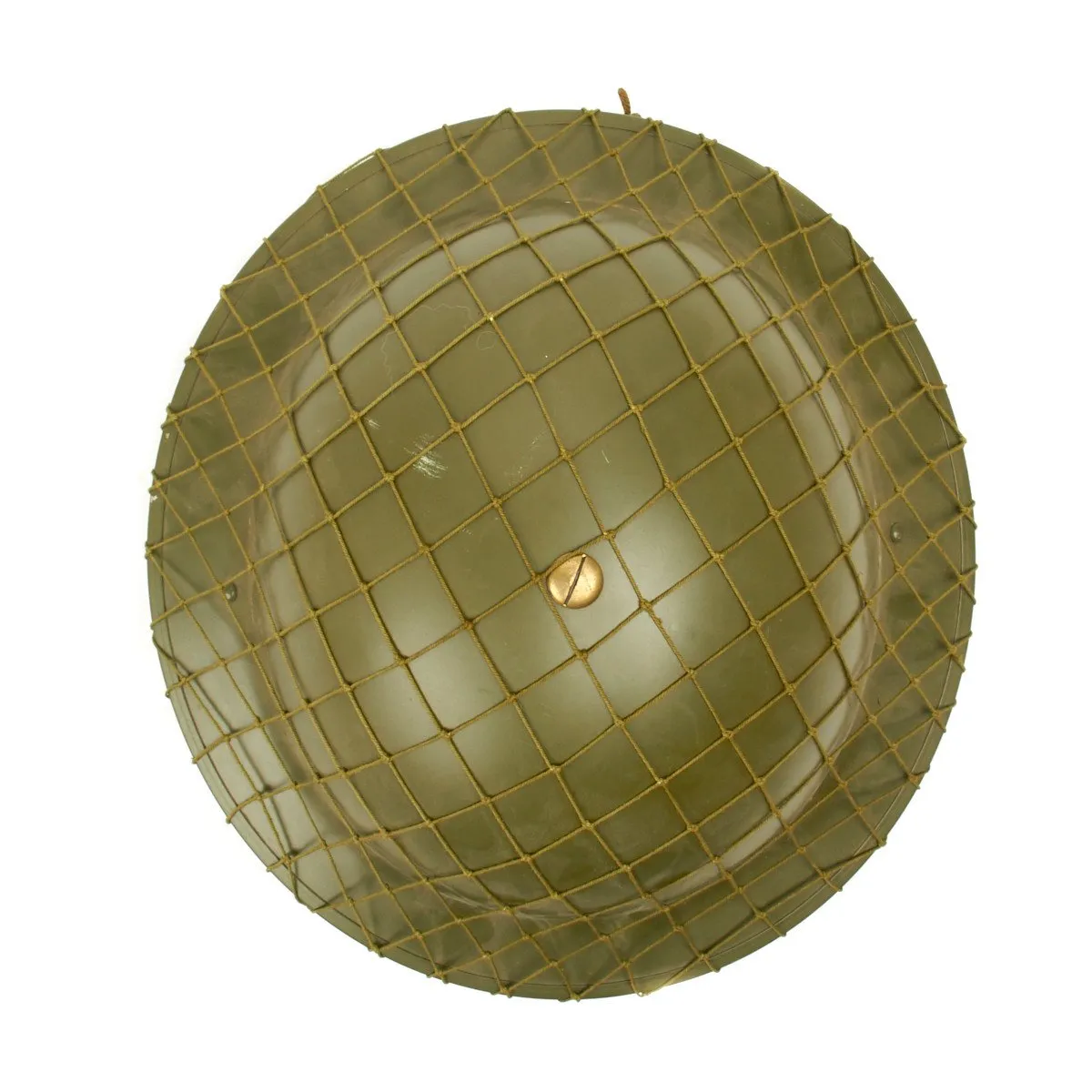 Original Canadian WWII Brodie MkII Steel Helmet with Net - Dated 1942