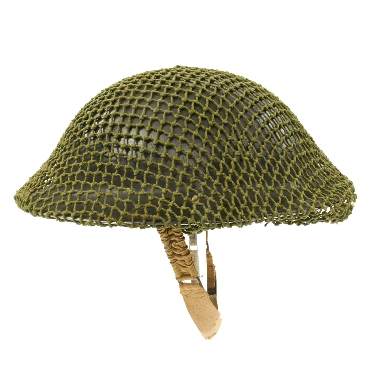 Original Canadian WWII Brodie MkII Steel Helmet with Net with size 6 7/8 liner - Dated 1942