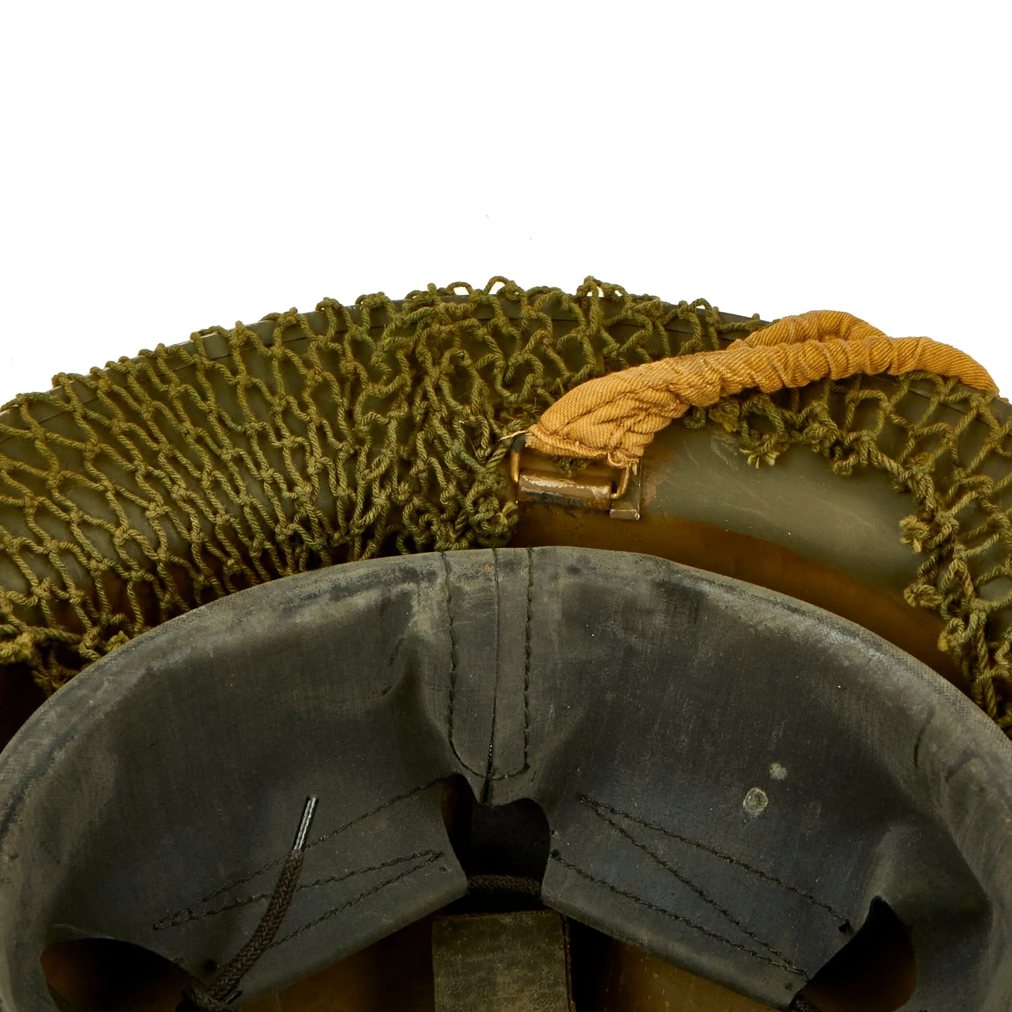 Original Canadian WWII Unissued Brodie MkII Steel Helmet Complete with Helmet Net by Canadian Motor Lamp Company - Dated 1942/43