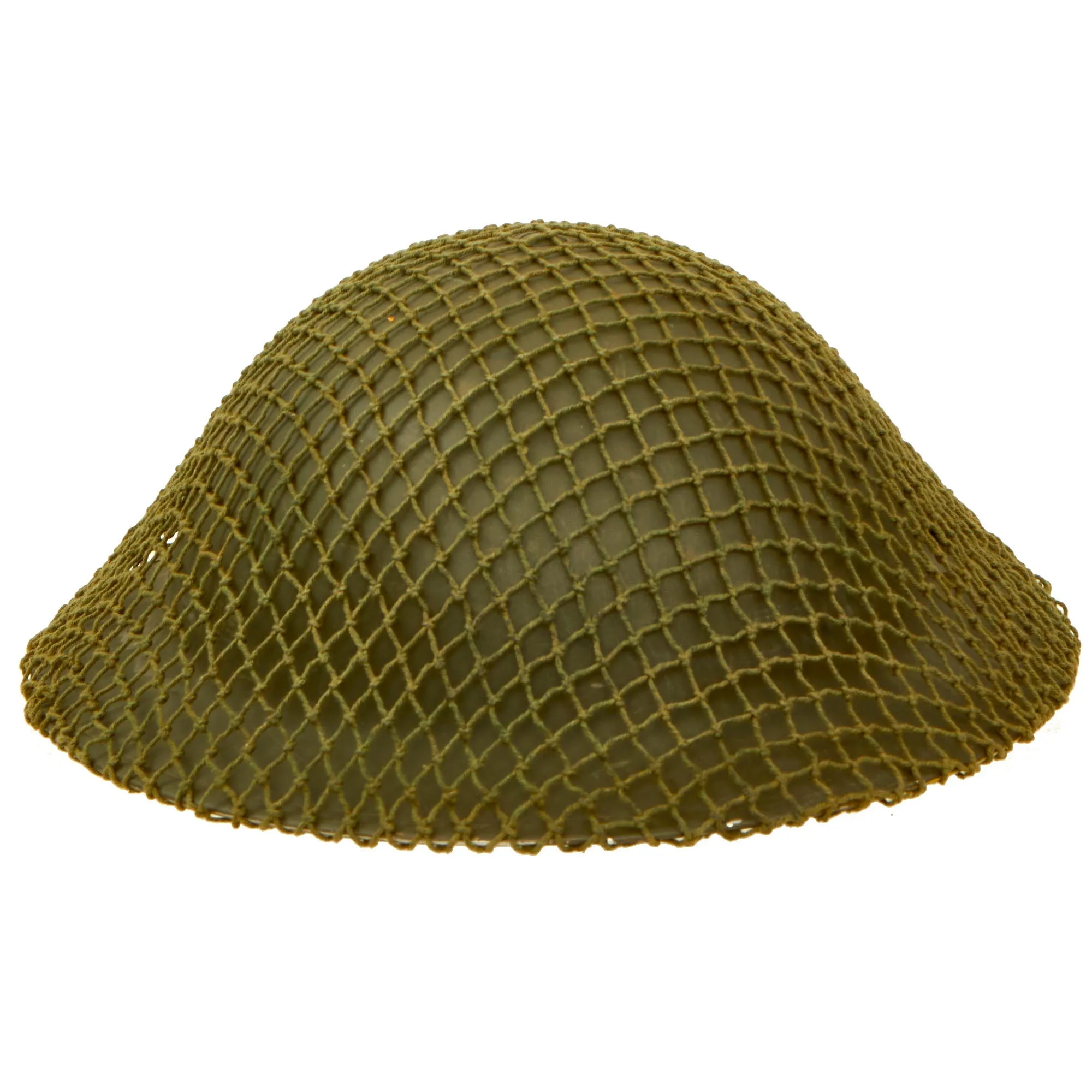 Original Canadian WWII Unissued Brodie MkII Steel Helmet Complete with Helmet Net by Canadian Motor Lamp Company - Dated 1942/43