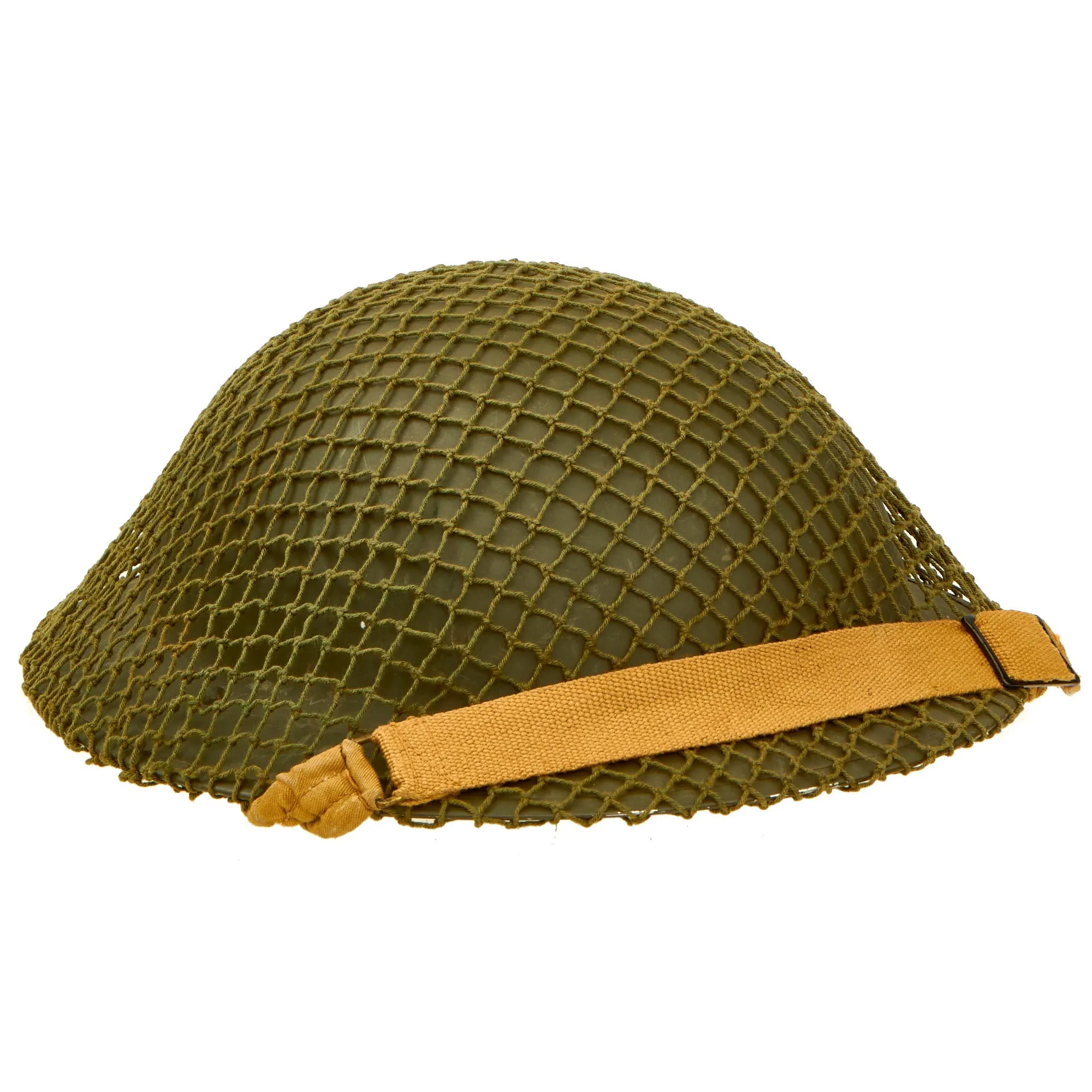 Original Canadian WWII Unissued Brodie MkII Steel Helmet Complete with Helmet Net by Canadian Motor Lamp Company - Dated 1942/43