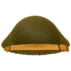 Original Canadian WWII Unissued Brodie MkII Steel Helmet Complete with Helmet Net by Canadian Motor Lamp Company - Dated 1942/43