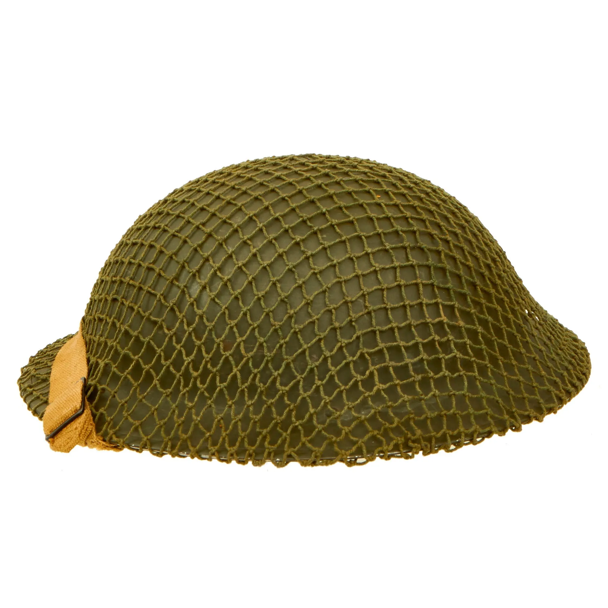 Original Canadian WWII Unissued Brodie MkII Steel Helmet Complete with Helmet Net by Canadian Motor Lamp Company - Dated 1942/43