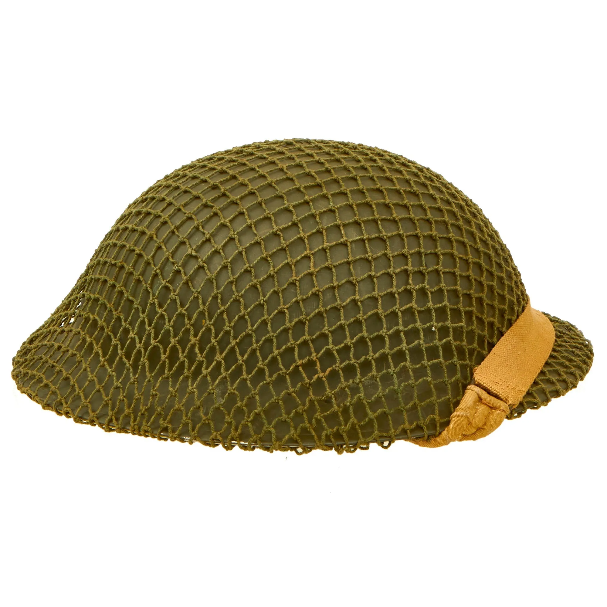 Original Canadian WWII Unissued Brodie MkII Steel Helmet Complete with Helmet Net by Canadian Motor Lamp Company - Dated 1942/43