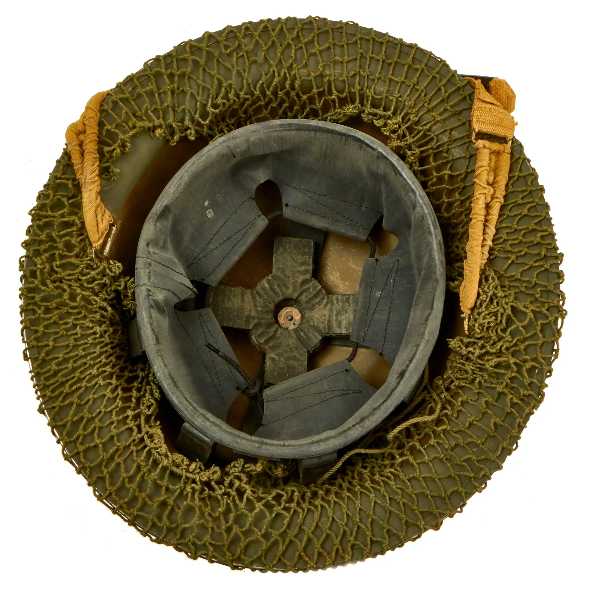 Original Canadian WWII Unissued Brodie MkII Steel Helmet Complete with Helmet Net by Canadian Motor Lamp Company - Dated 1942/43