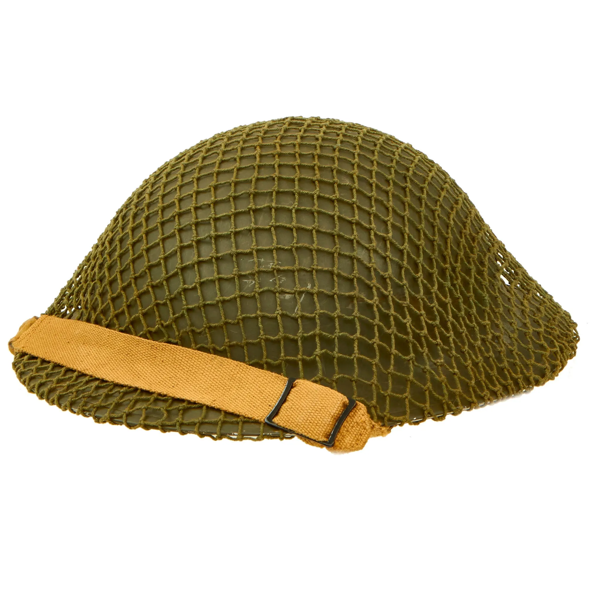 Original Canadian WWII Unissued Brodie MkII Steel Helmet Complete with Helmet Net by Canadian Motor Lamp Company - Dated 1942/43