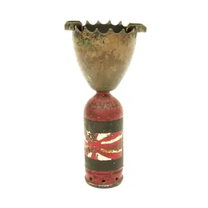 Original Japanese WWII Marshall Islands Type 89 Knee Mortar Trench Art Ashtray - 1944