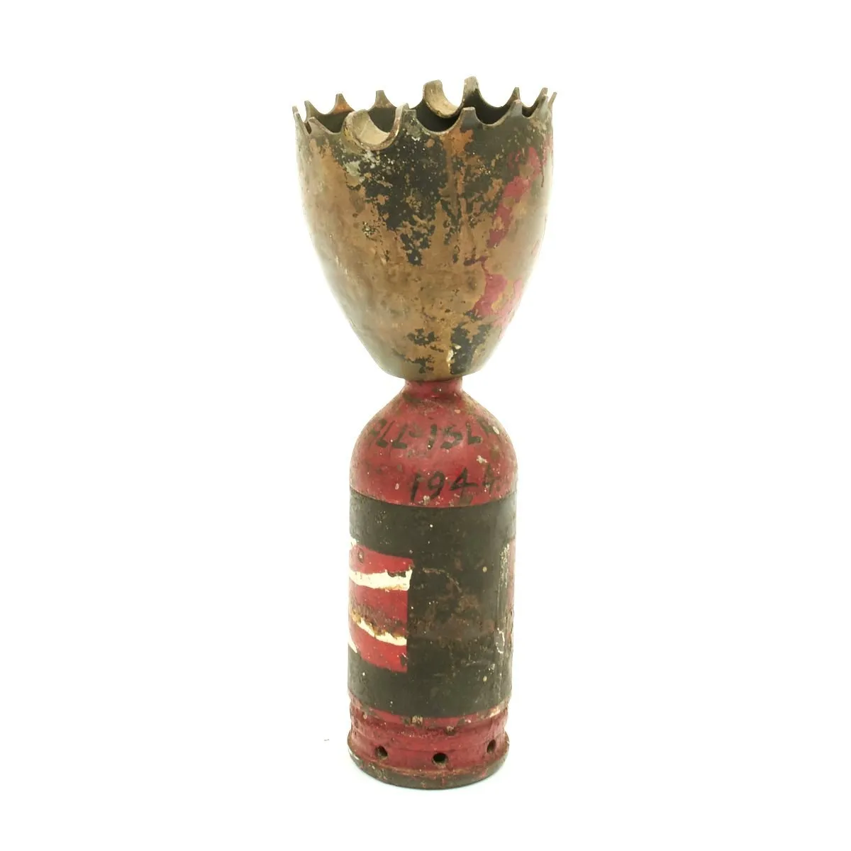 Original Japanese WWII Marshall Islands Type 89 Knee Mortar Trench Art Ashtray - 1944