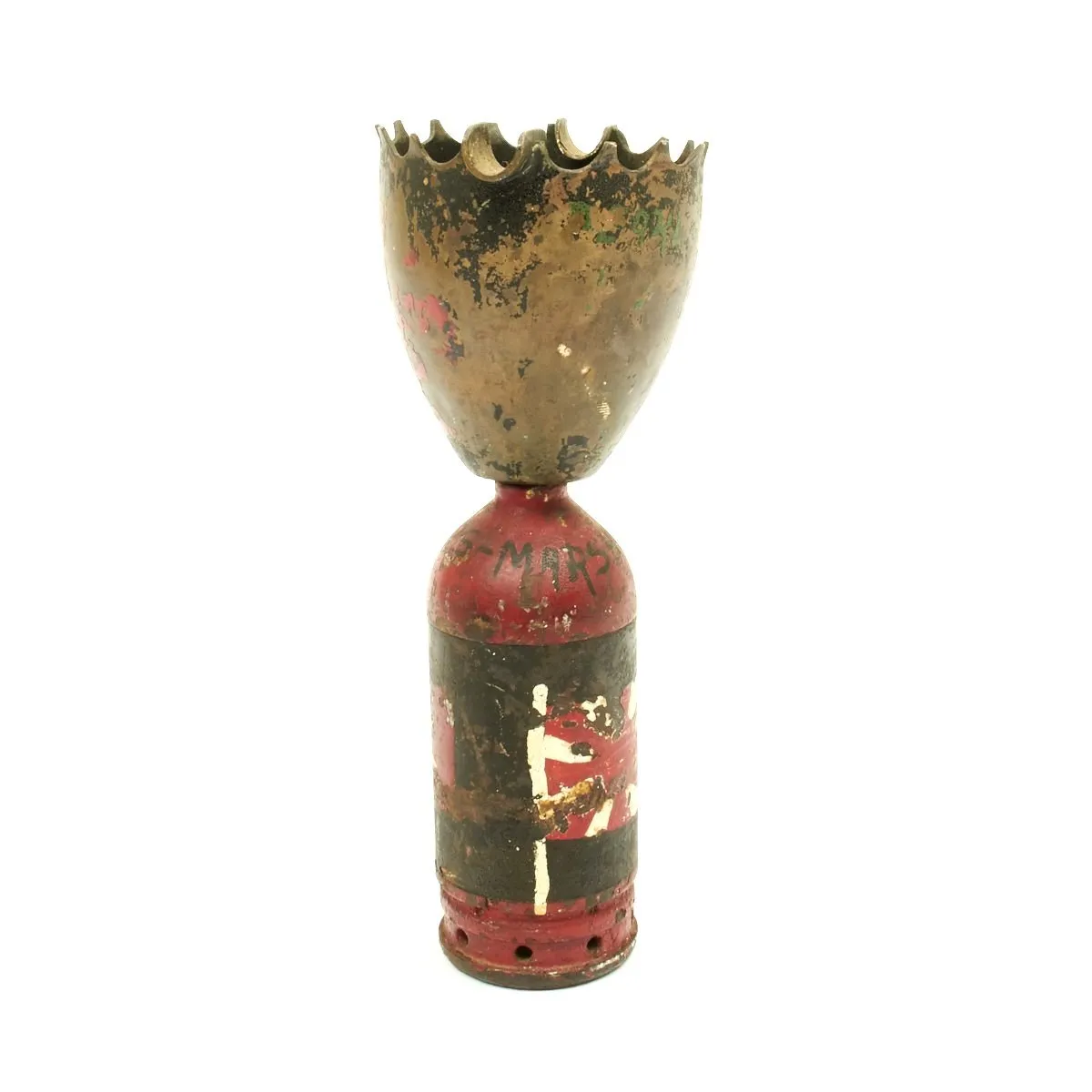 Original Japanese WWII Marshall Islands Type 89 Knee Mortar Trench Art Ashtray - 1944