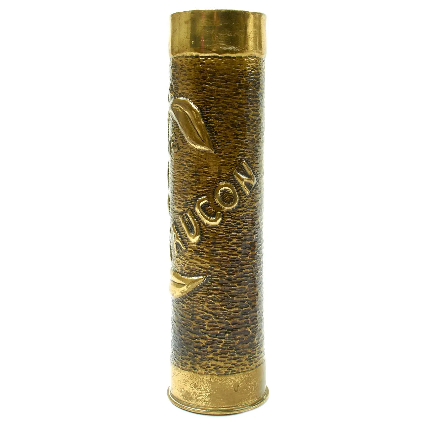 Original WWI Trench Art Engraved French Artillery Shells - German, French, English