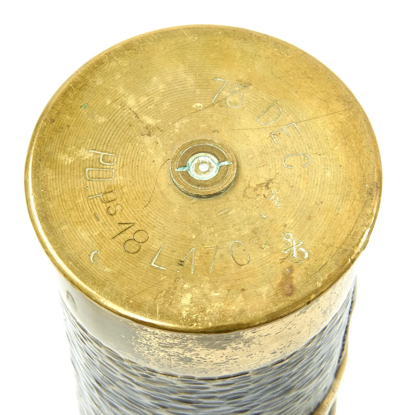 Original WWI Trench Art Engraved French Artillery Shells - German, French, English