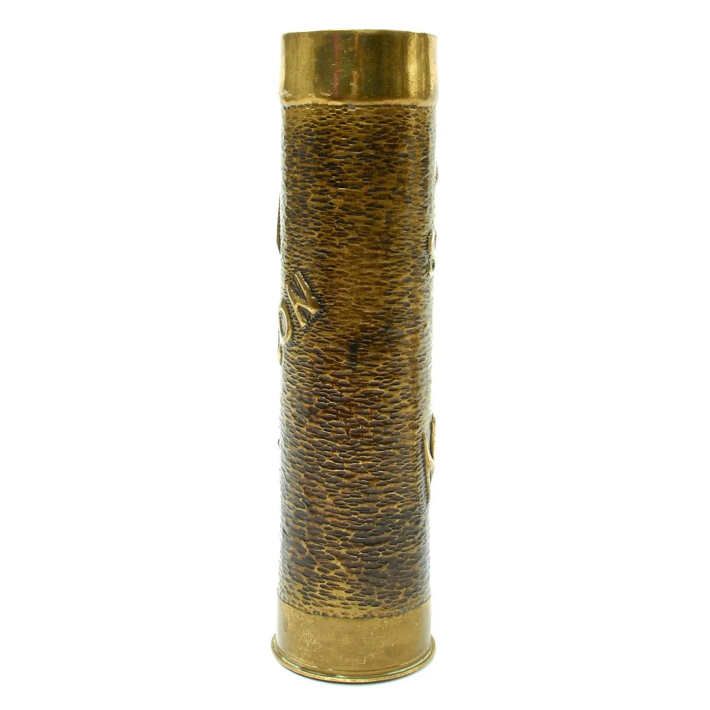 Original WWI Trench Art Engraved French Artillery Shells - German, French, English