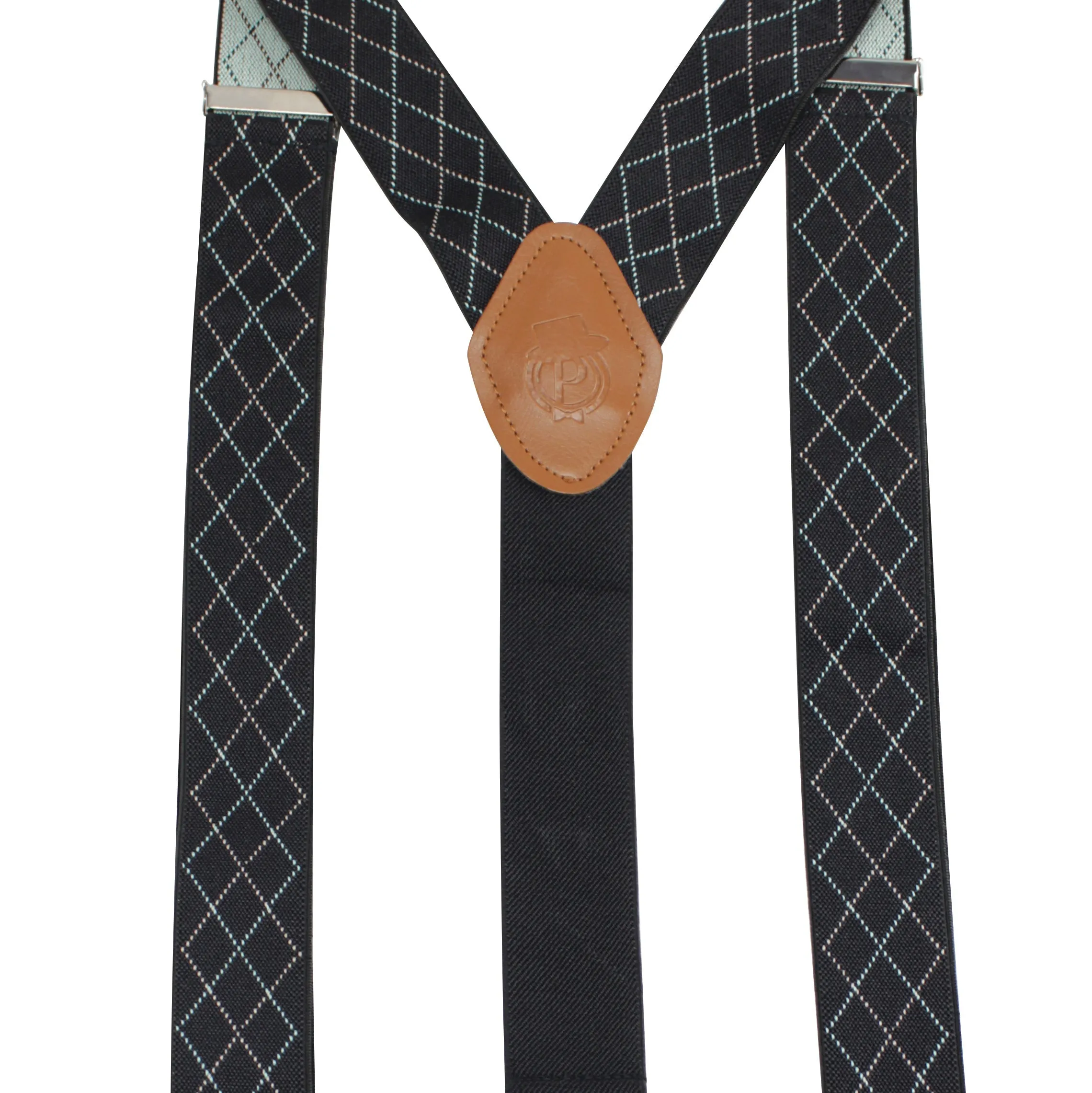 Peluche Regal Grip Black "Y Back" 6 Clips Suspender (Strap Width- 3.5cm)