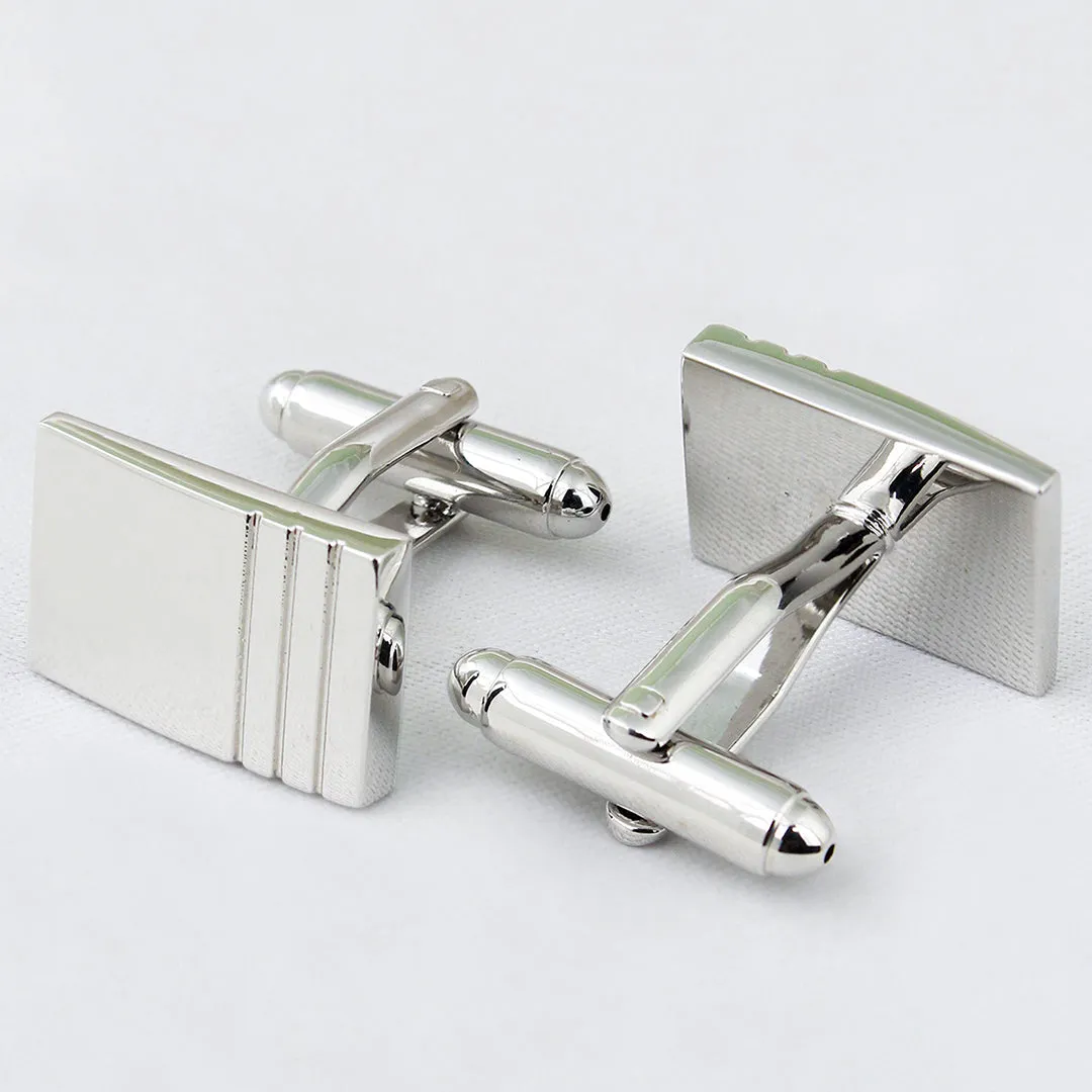 Peluche Striking Crystal Cufflinks and Tie Pin Set