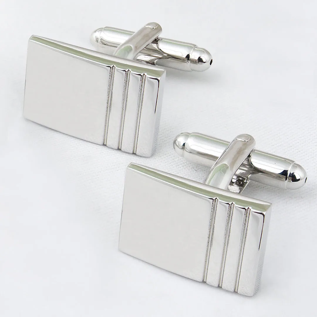 Peluche Striking Crystal Cufflinks and Tie Pin Set