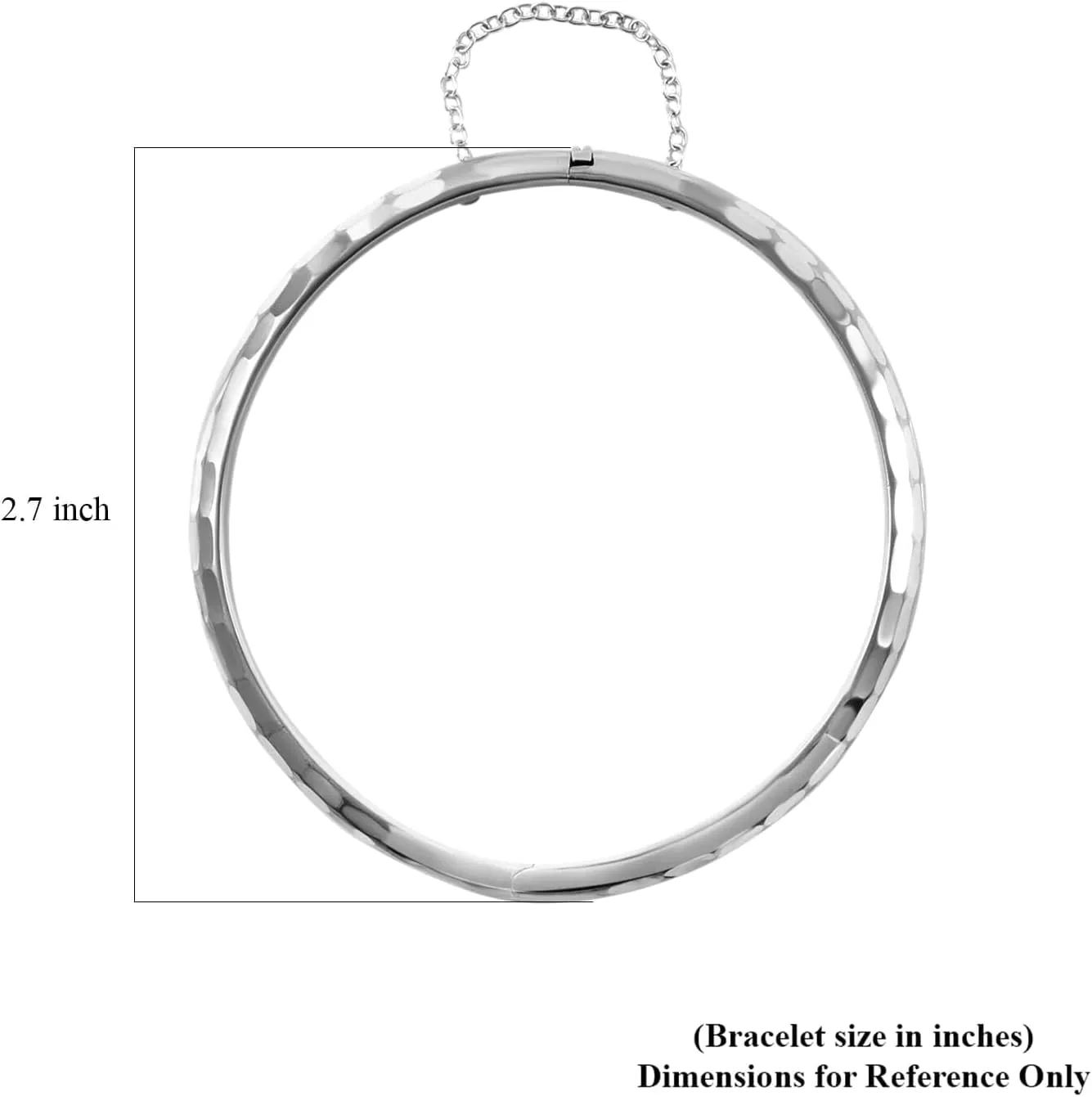 Shop LC 925 Sterling Silver Bracelets For Women Diamond Cut Bangles 7.5" Birthday Gifts