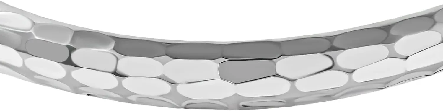 Shop LC 925 Sterling Silver Bracelets For Women Diamond Cut Bangles 7.5" Birthday Gifts
