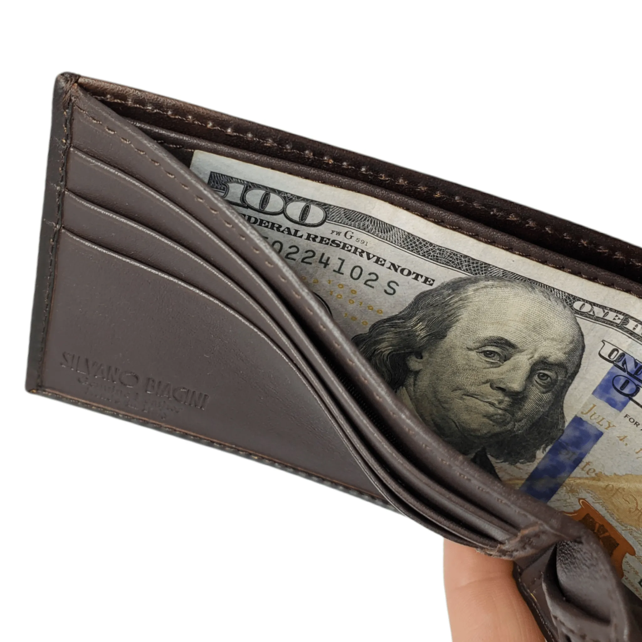 Wallet 6CC Embossed leather