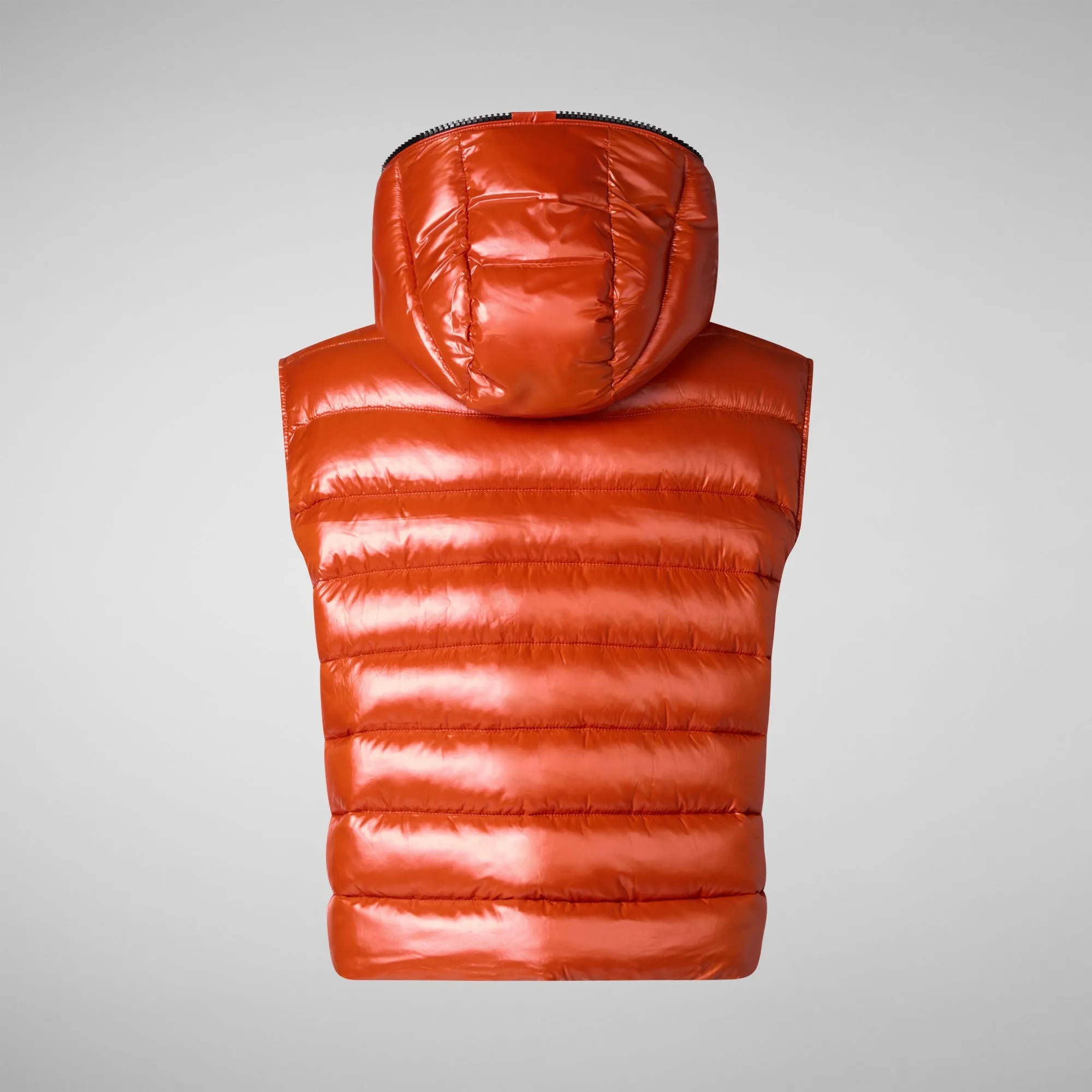 Women's hooded vest Romina in maple orange